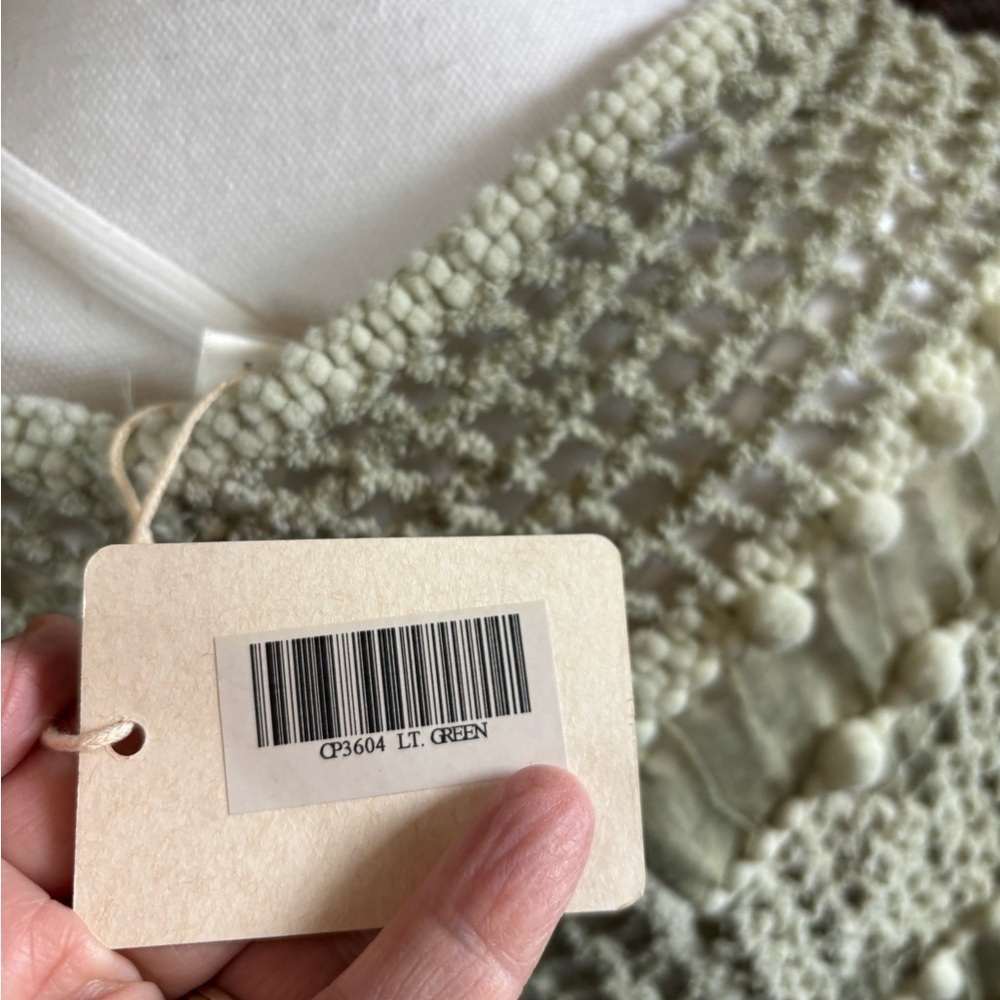Fadivo New York Crochet shawl/Poncho light green size OS - Picture 5 of 7
